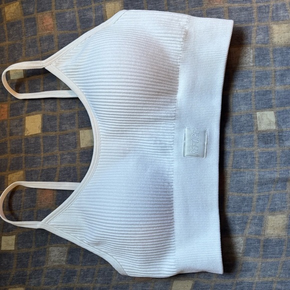 Urban Planet White Ribbed Crop Top - Picture 5 of 5